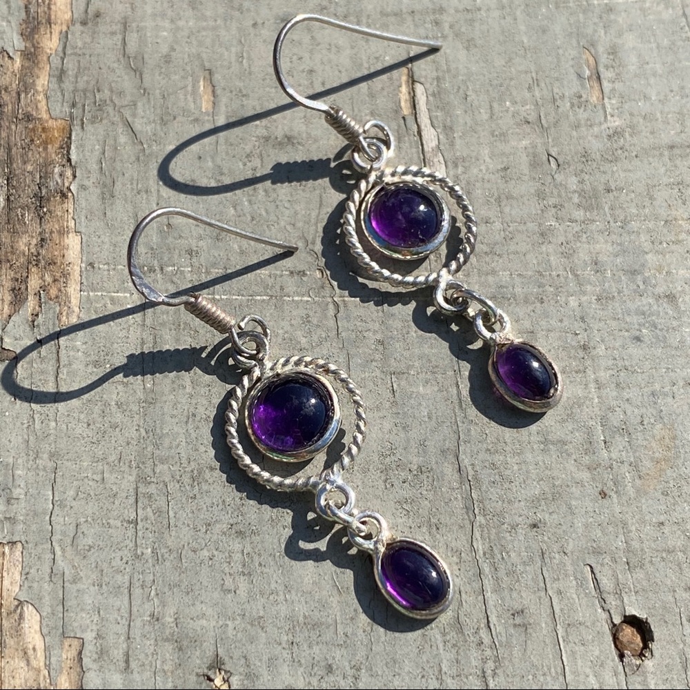 Sterling Silver Amethyst Earrings